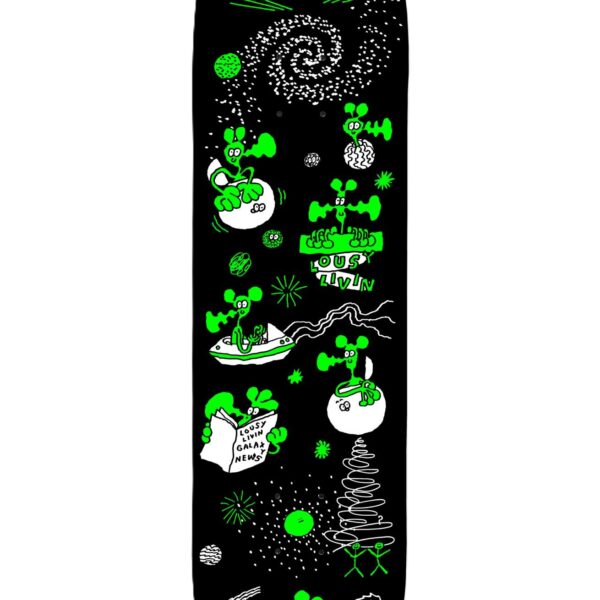 Schwarzes Cleptomanicx Outer Space Skateboard-Deck