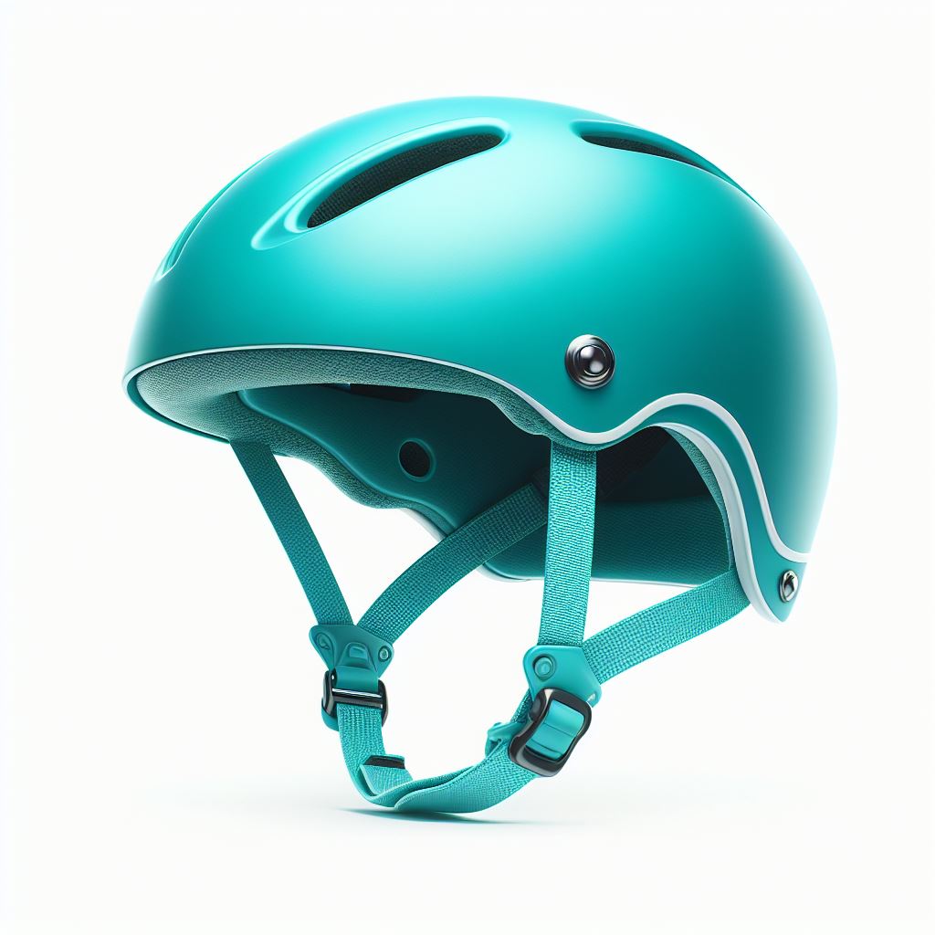 skate helm cool water tuerkis Türkiser Skate-Helm mit Drehverschluss und Belüftung